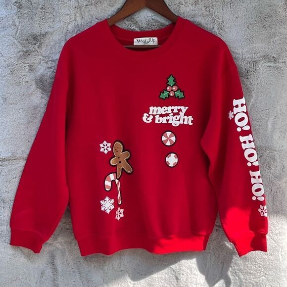 Never worn “Wound Up” Xmas sweatshirt Size Large (11-13) - Picture 1 of 4